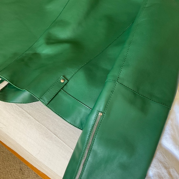 Bernice Leather Moto Jacket Lafayette 148 New York - Picture 10 of 12